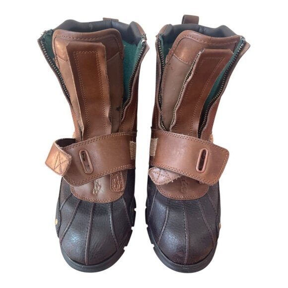Men's Polo Ralph Lauren Conquest Hi III Men's 9.5 D Duck Boots Brown/Tan - Picture 3 of 10